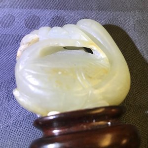 Drie Chinese jade snijwerken, 19/20e eeuw — foto 7