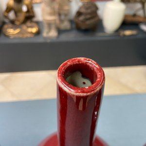 Drie Chinese monochrome sang-de-boeuf vazen, 19/20e eeuw — foto 11