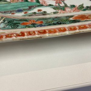 Drie Chinese octagonale famille verte schotels, Kangxi — foto 12