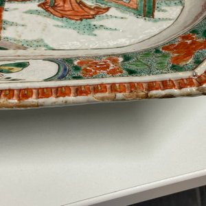 Drie Chinese octagonale famille verte schotels, Kangxi — foto 20