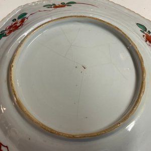 Drie Chinese octagonale famille verte schotels, Kangxi — foto 7