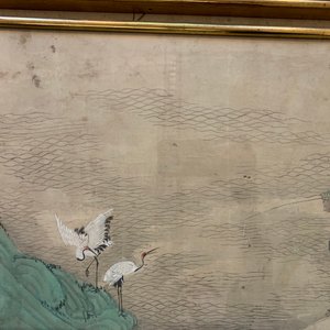 Drie Chinese schilderingen op textiel: 'Rivierscènes', 18/19e eeuw — foto 10