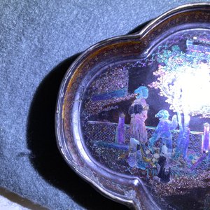 Drie Chinese schotels en twee koppen in lac burgauté, Kangxi — foto 22