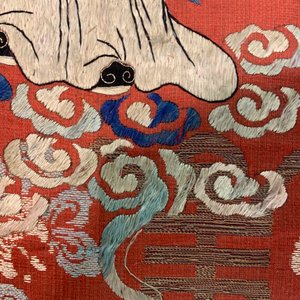 Drie Chinese zijden borduurwerken met onsterfelijken en sterrengoden, 19e eeuw — foto 16