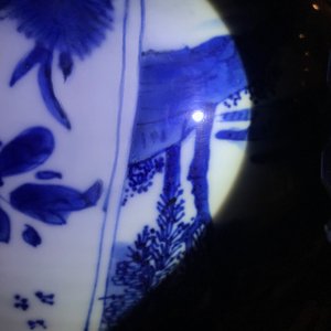 Drie grote Chinese blauwwitte kommen, Kangxi — foto 10