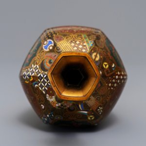 Drie Japanse cloisonné vazen, Meiji, 19e eeuw — foto 15