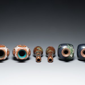 Drie paar Japanse cloisonné vazen, Meiji, 19/20e eeuw — foto 6
