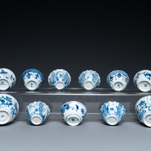 Drieëntwintig Chinese blauw-witte schotels en zeventien koppen, Kangxi — foto 11