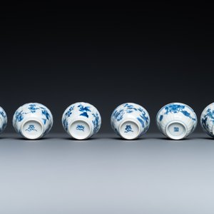 Drieëntwintig Chinese blauw-witte schotels en zeventien koppen, Kangxi — foto 17
