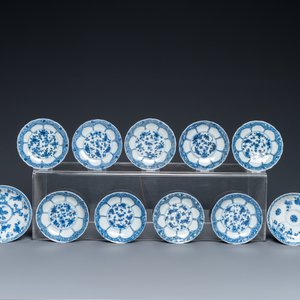 Drieëntwintig Chinese blauw-witte schotels en zeventien koppen, Kangxi — foto 4