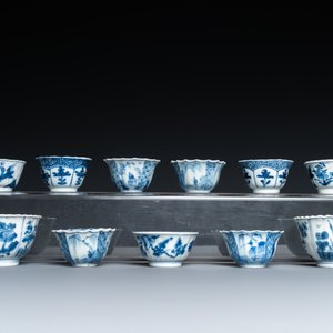Drieëntwintig Chinese blauw-witte schotels en zeventien koppen, Kangxi — foto 6
