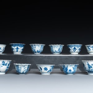 Drieëntwintig Chinese blauw-witte schotels en zeventien koppen, Kangxi — foto 9