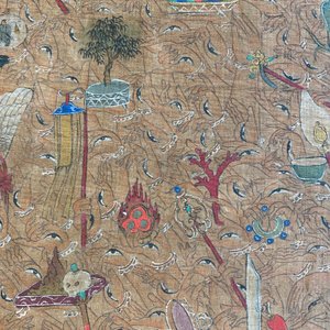 Ecole chinoise: 'Avalokitesvara à trente-trois têtes', encre et couleurs sur soie, 19/20ème — photo 46