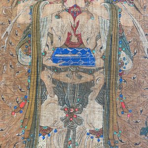 Ecole chinoise: 'Avalokitesvara à trente-trois têtes', encre et couleurs sur soie, 19/20ème — photo 50