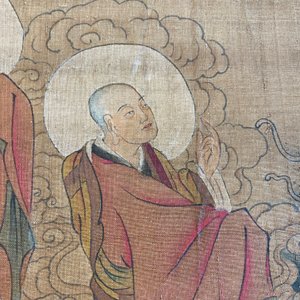 Ecole chinoise: 'Avalokitesvara à trente-trois têtes', encre et couleurs sur soie, 19/20ème — photo 57