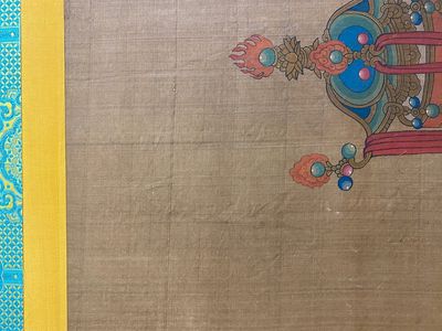 Ecole chinoise: 'Bodhisattva avec deux servants', encre et couleurs sur soie, 18/19ème — photo 18