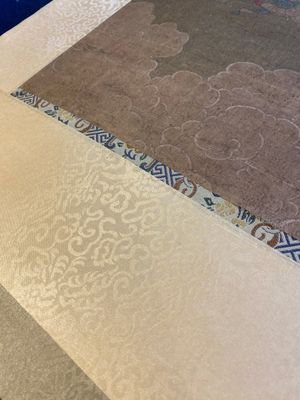 Ecole chinoise: 'Bouddha assis sur un trône de lotus', encre et couleurs sur soie, 18/19ème — photo 9