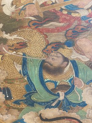 Ecole chinoise: 'Ciel plein de divinités bouddhistes', encre et couleurs sur soie, 18ème — photo 14