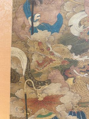 Ecole chinoise: 'Ciel plein de divinités bouddhistes', encre et couleurs sur soie, 18ème — photo 15