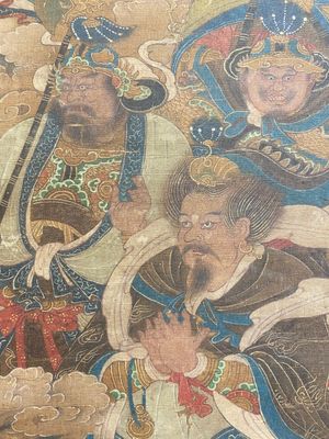 Ecole chinoise: 'Ciel plein de divinités bouddhistes', encre et couleurs sur soie, 18ème — photo 17