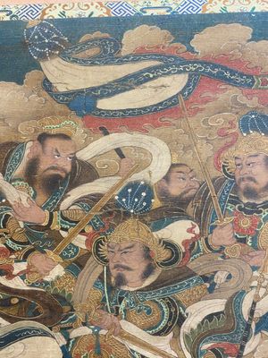 Ecole chinoise: 'Ciel plein de divinités bouddhistes', encre et couleurs sur soie, 18ème — photo 25