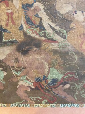 Ecole chinoise: 'Ciel plein de divinités bouddhistes', encre et couleurs sur soie, 18ème — photo 5