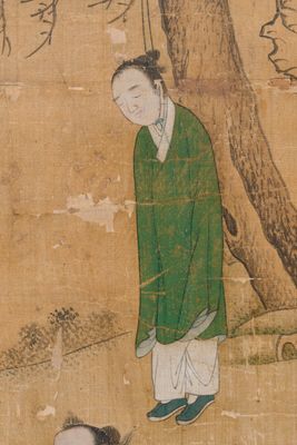 Ecole chinoise: 'Conte populaire', encre et couleur sur soie, 19ème — photo 3