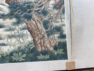 Ecole chinoise, d'après Giuseppe Castiglione 郎世寧 (1688-1766): '100 chevaux', encre et couleurs sur papier monté en rouleau à main, 18/19ème — photo 17
