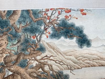 Ecole chinoise, d'après Giuseppe Castiglione 郎世寧 (1688-1766): '100 chevaux', encre et couleurs sur papier monté en rouleau à main, 18/19ème — photo 49