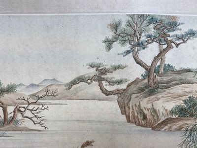 Ecole chinoise, d'après Giuseppe Castiglione 郎世寧 (1688-1766): '100 chevaux', encre et couleurs sur papier monté en rouleau à main, 18/19ème — photo 53