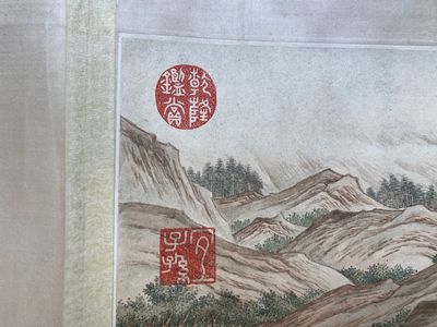 Ecole chinoise, d'après Giuseppe Castiglione 郎世寧 (1688-1766): '100 chevaux', encre et couleurs sur papier monté en rouleau à main, 18/19ème — photo 63