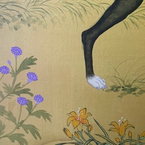 Ecole chinoise, d'après Lang Shining, encre et couleurs sur soie, 19/20ème: 'Portrait d'un chien' — photo 11