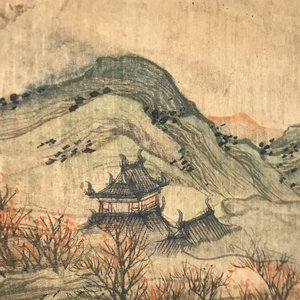 Ecole chinoise, d'après Qiu Ying (c.1494-1551/52), encre et couleurs sur soie: 'paysage montagneux', daté 1545 — photo 15