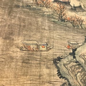 Ecole chinoise, d'après Qiu Ying (c.1494-1551/52), encre et couleurs sur soie: 'paysage montagneux', daté 1545 — photo 16