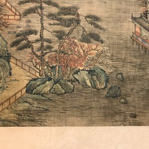 Ecole chinoise, d'après Qiu Ying (c.1494-1551/52), encre et couleurs sur soie: 'paysage montagneux', daté 1545 — photo 23