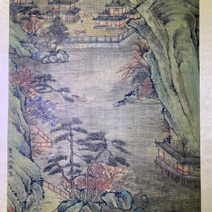 Ecole chinoise, d'après Qiu Ying (c.1494-1551/52), encre et couleurs sur soie: 'paysage montagneux', daté 1545 — photo 34