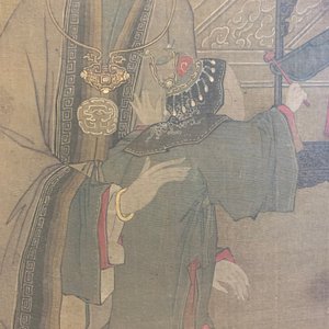 Ecole chinoise, d'après Su Hanchen (1094-1172), encre et couleurs sur soie: dame et enfants autour d'un aquarium — photo 22