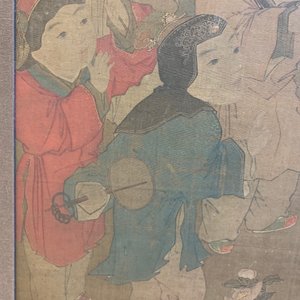 Ecole chinoise, d'après Su Hanchen (1094-1172), encre et couleurs sur soie: dame et enfants autour d'un aquarium — photo 31