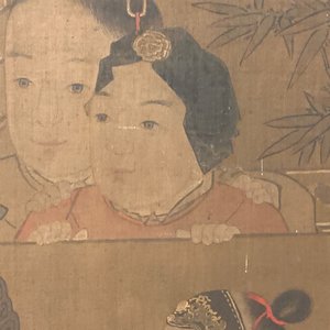 Ecole chinoise, d'après Su Hanchen (1094-1172), encre et couleurs sur soie: dame et enfants autour d'un aquarium — photo 44