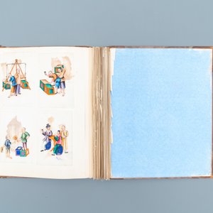 Ecole chinoise de Canton, encre et couleurs sur papier, 19ème: un album et deux boîtes contenants 70 peintures — photo 11