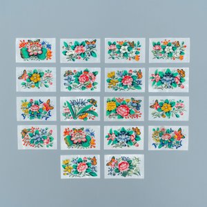 Ecole chinoise de Canton, encre et couleurs sur papier, 19ème: un album et deux boîtes contenants 70 peintures — photo 13