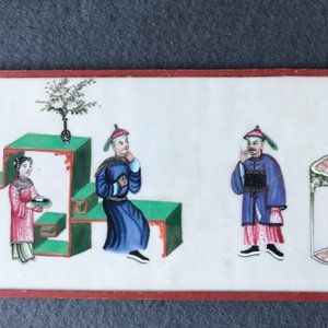 Ecole chinoise de Canton, encre et couleurs sur papier de riz, 19ème: une collection de 39 dessins dans six albums — photo 21