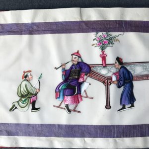 Ecole chinoise de Canton, encre et couleurs sur papier de riz, 19ème: une collection de 39 dessins dans six albums — photo 30