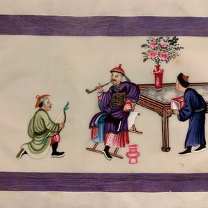 Ecole chinoise de Canton, encre et couleurs sur papier de riz, 19ème: une collection de 39 dessins dans six albums — photo 54