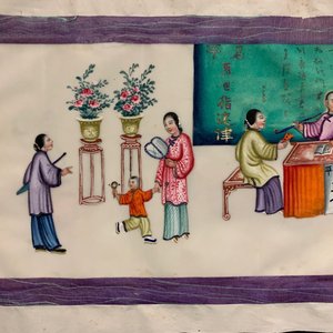 Ecole chinoise de Canton, encre et couleurs sur papier de riz, 19ème: une collection de 39 dessins dans six albums — photo 66