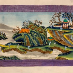 Ecole chinoise de Canton, encre et couleurs sur papier de riz, 19ème: une collection de 39 dessins dans six albums — photo 84