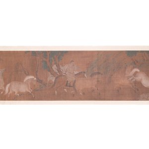 Ecole chinoise: 'Deux cavaliers et huit chevaux', encre et couleurs sur soie, probablement Ming — photo 5