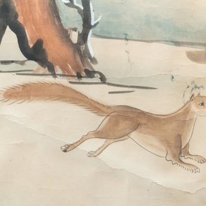 Ecole chinoise, encre et couleurs sur papier, 19/20ème: 'Deux scènes de chasse aux chevaux' — photo 6