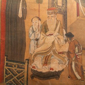 Ecole chinoise, encre et couleurs sur papier, 19ème siècle: 'Le roi de l'enfer' — photo 3