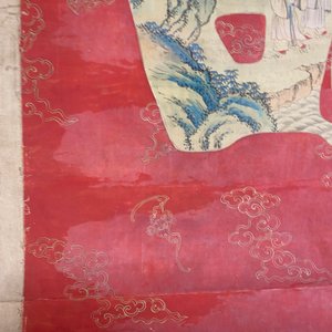 Ecole chinoise, encre et couleurs sur papier: 'Caractère Shou aux immortels', 19ème — photo 14
